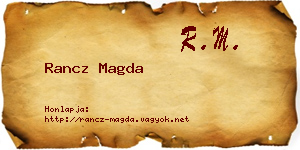 Rancz Magda névjegykártya